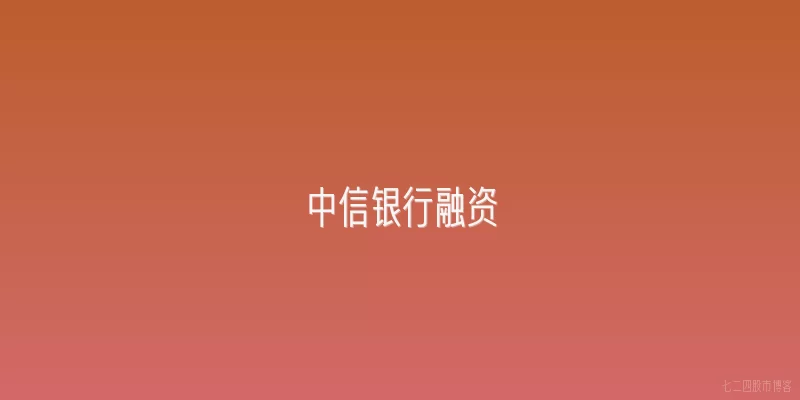 中信银行融资